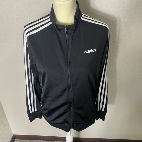 Adidas Essentials Warm-Up 3 Stripe Track Jacket Women's Size Large - Picture 4 of 15